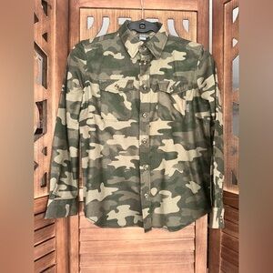 Eddie Bauer- Camouflage Shirt Jacket- Size 8/10